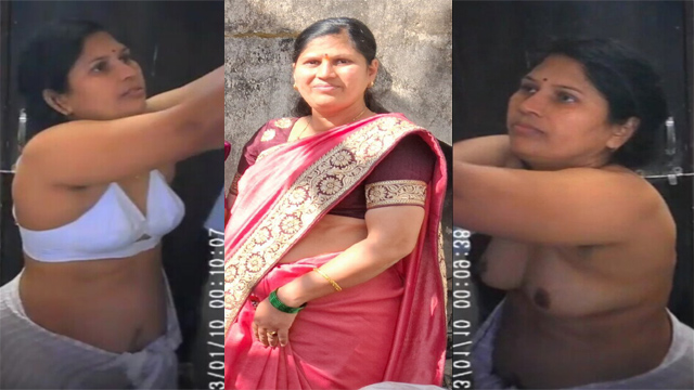 Pressing boobs Aunty Blouse Changing Watch Now
