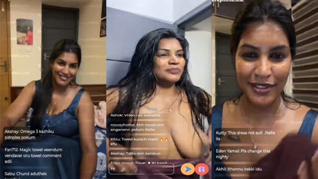 Mallu Reshma Rechu Nip Slip Extended Show live